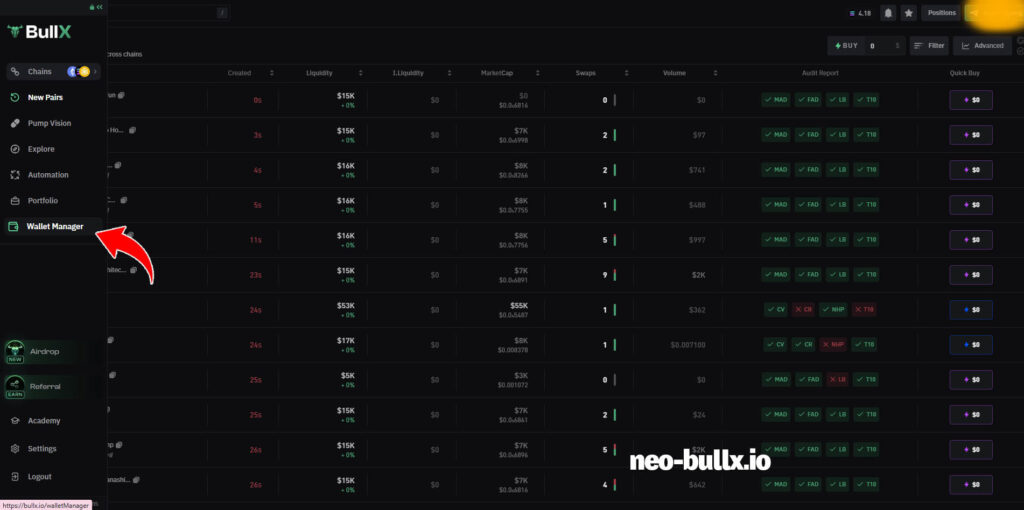 bullx withdraw