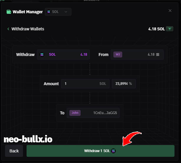 bullx withdraw on bullx