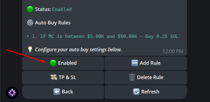 enable auto buy nova