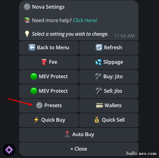 nova presets